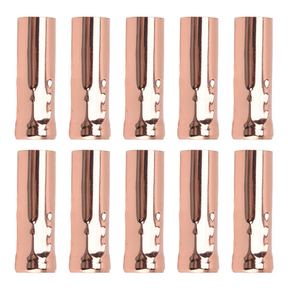 10Pcs E14 Metal Tube for Candle Lamp Holder Lamp Base Lighting Accessories 25x80mm Rose Gold