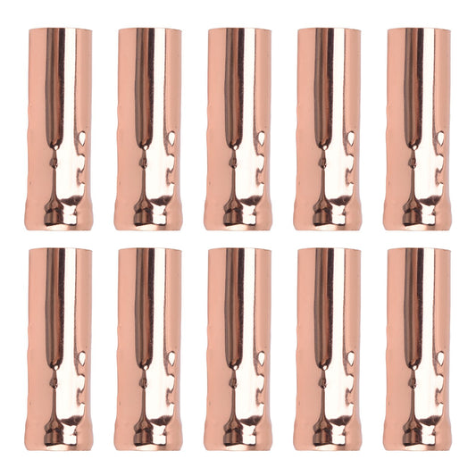 10Pcs E14 Metal Tube for Candle Lamp Holder Lamp Base Lighting Accessories 25x80mm Rose Gold