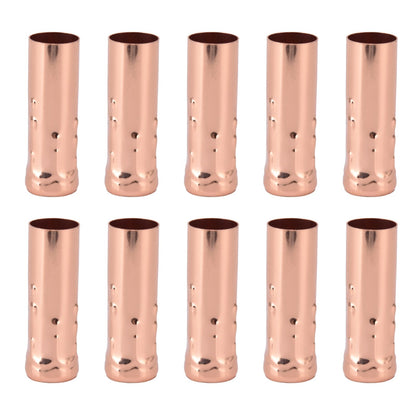 10Pcs E14 Metal Tube for Candle Lamp Holder Lamp Base Lighting Accessories 25x80mm Rose Gold