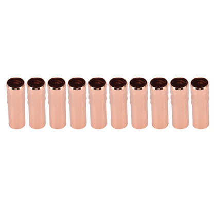 10Pcs E14 Metal Tube for Candle Lamp Holder Lamp Base Lighting Accessories 25x80mm Rose Gold