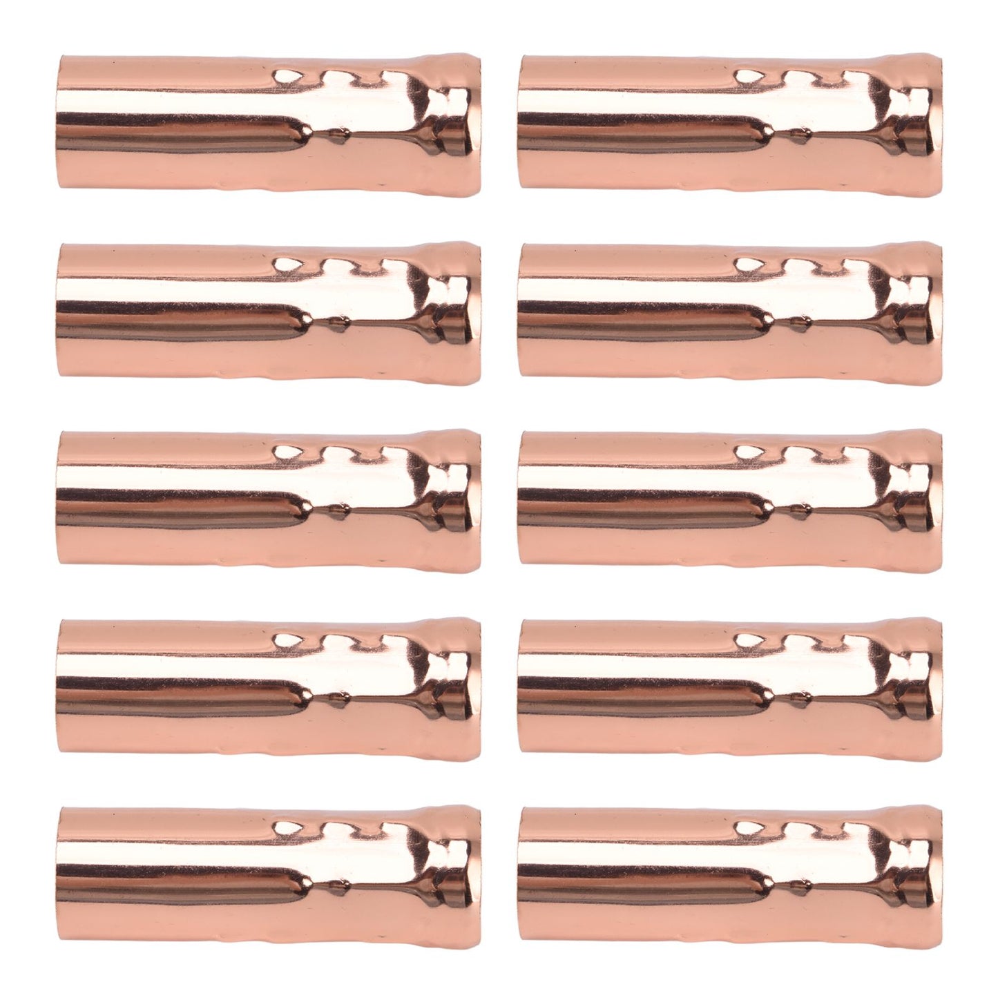 10Pcs E14 Metal Tube for Candle Lamp Holder Lamp Base Lighting Accessories 25x80mm Rose Gold