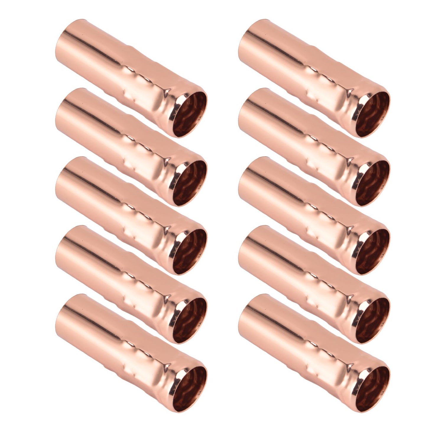 10Pcs E14 Metal Tube for Candle Lamp Holder Lamp Base Lighting Accessories 25x80mm Rose Gold
