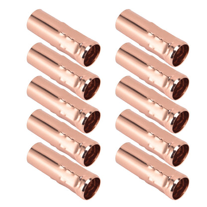 10Pcs E14 Metal Tube for Candle Lamp Holder Lamp Base Lighting Accessories 25x80mm Rose Gold
