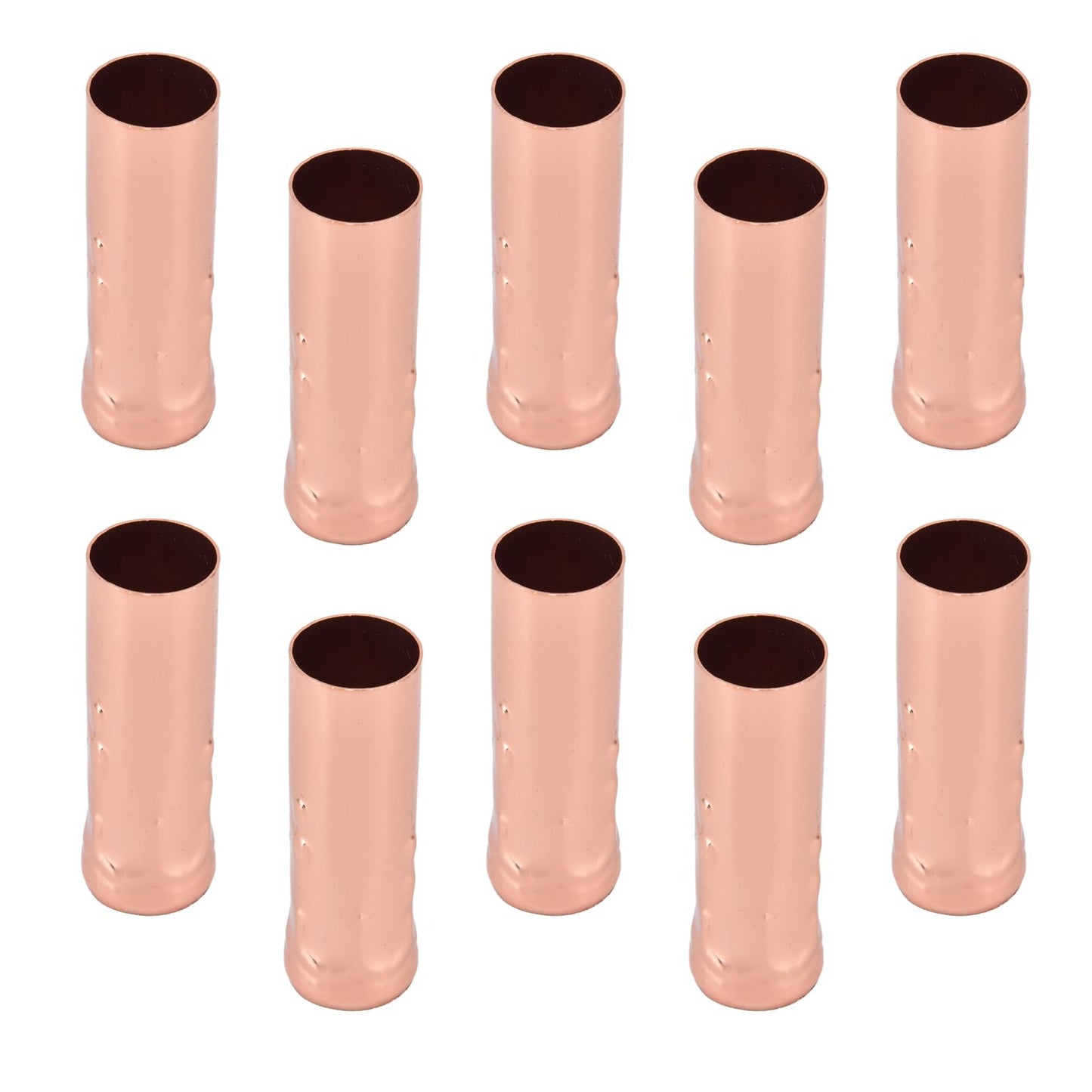 10Pcs E14 Metal Tube for Candle Lamp Holder Lamp Base Lighting Accessories 25x80mm Rose Gold