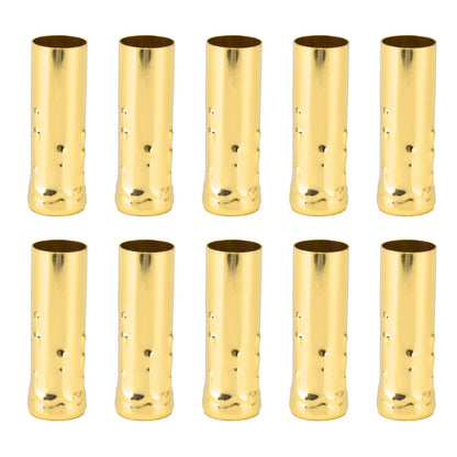 10Pcs E14 Metal Tube for Candle Lamp Holder Lamp Base Lighting Accessories 25x80mm Electrophoresis Gold