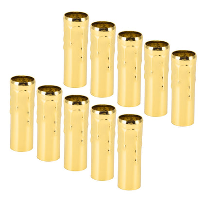 10Pcs E14 Metal Tube for Candle Lamp Holder Lamp Base Lighting Accessories 25x80mm Electrophoresis Gold