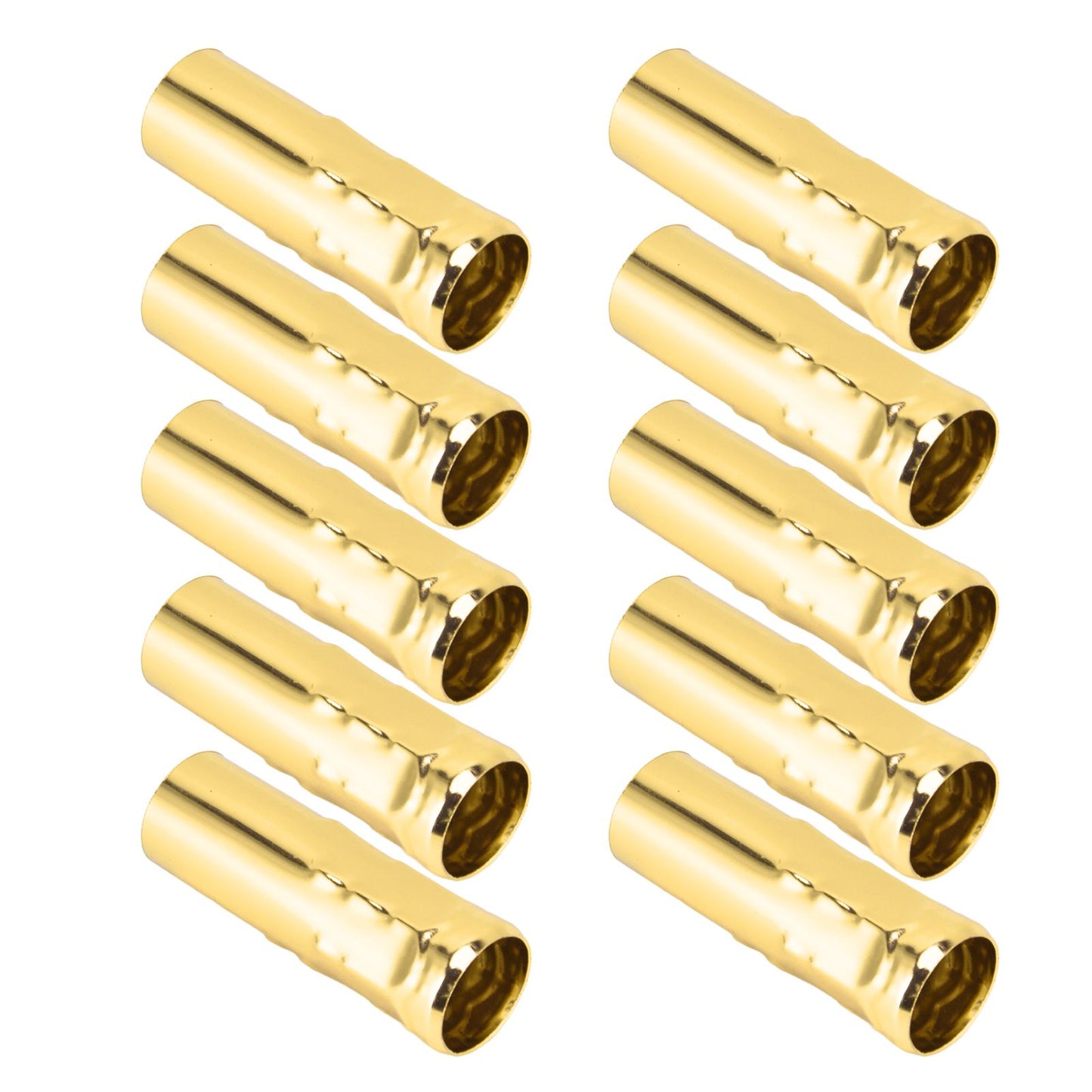 10Pcs E14 Metal Tube for Candle Lamp Holder Lamp Base Lighting Accessories 25x80mm Electrophoresis Gold