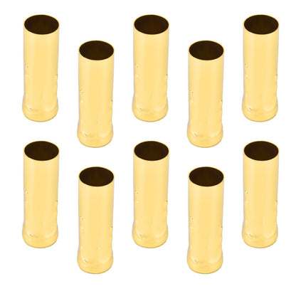 10Pcs E14 Metal Tube for Candle Lamp Holder Lamp Base Lighting Accessories 25x80mm Electrophoresis Gold