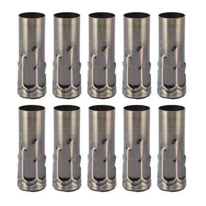 10Pcs E14 Metal Tube for Candle Lamp Holder Lamp Base Lighting Accessories 25x80mm Bronze