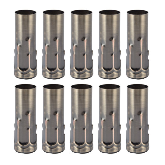 10Pcs E14 Metal Tube for Candle Lamp Holder Lamp Base Lighting Accessories 25x80mm Bronze
