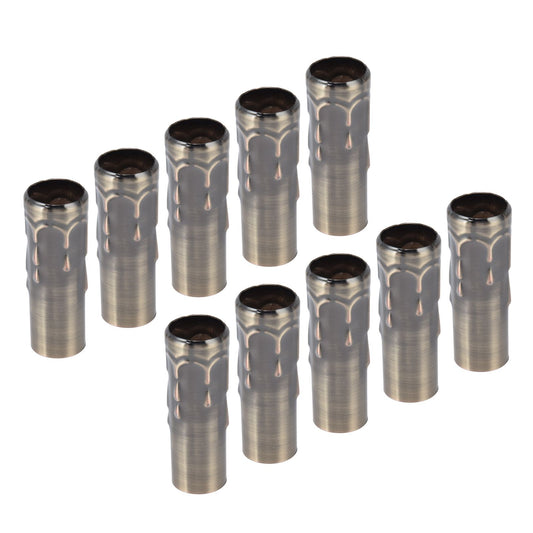 10Pcs E14 Metal Tube for Candle Lamp Holder Lamp Base Lighting Accessories 25x80mm Bronze