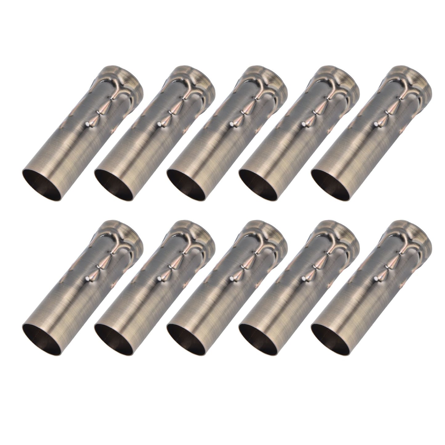 10Pcs E14 Metal Tube for Candle Lamp Holder Lamp Base Lighting Accessories 25x80mm Bronze
