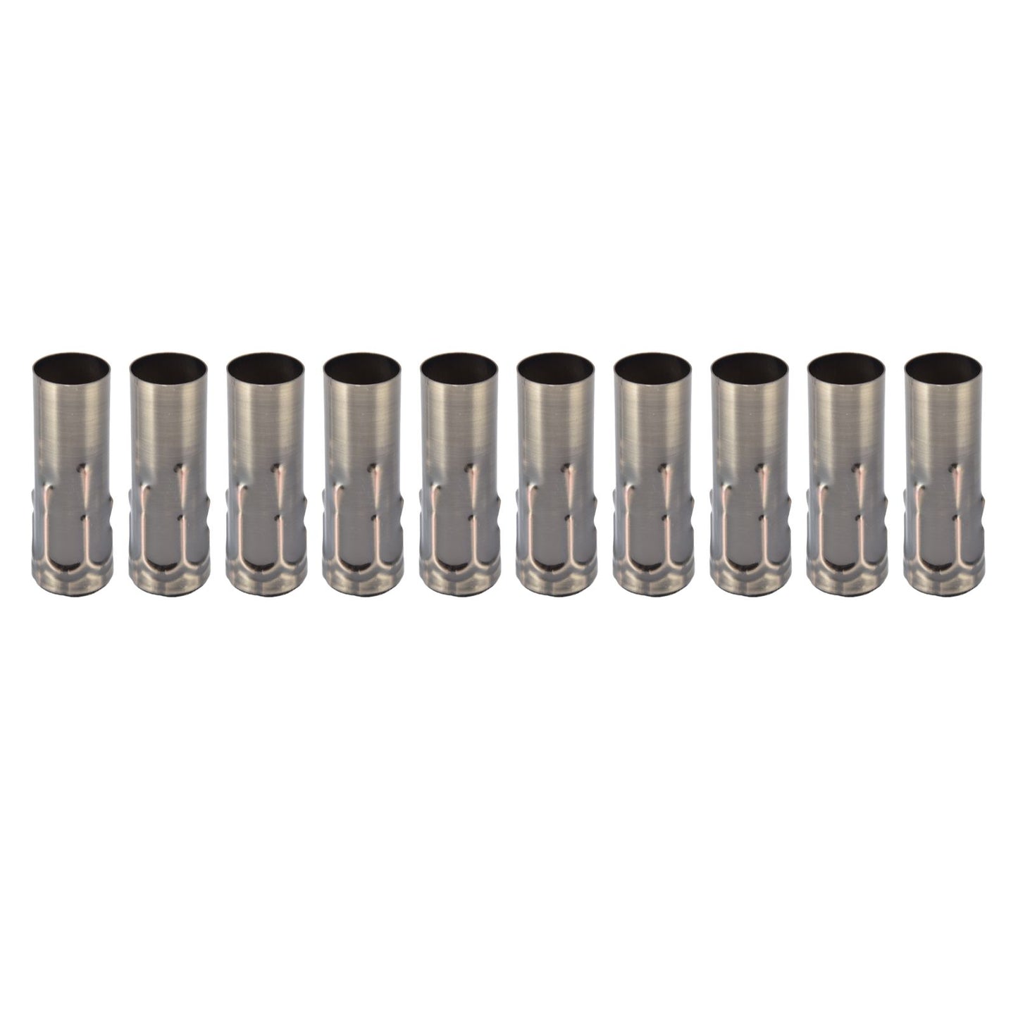 10Pcs E14 Metal Tube for Candle Lamp Holder Lamp Base Lighting Accessories 25x80mm Bronze