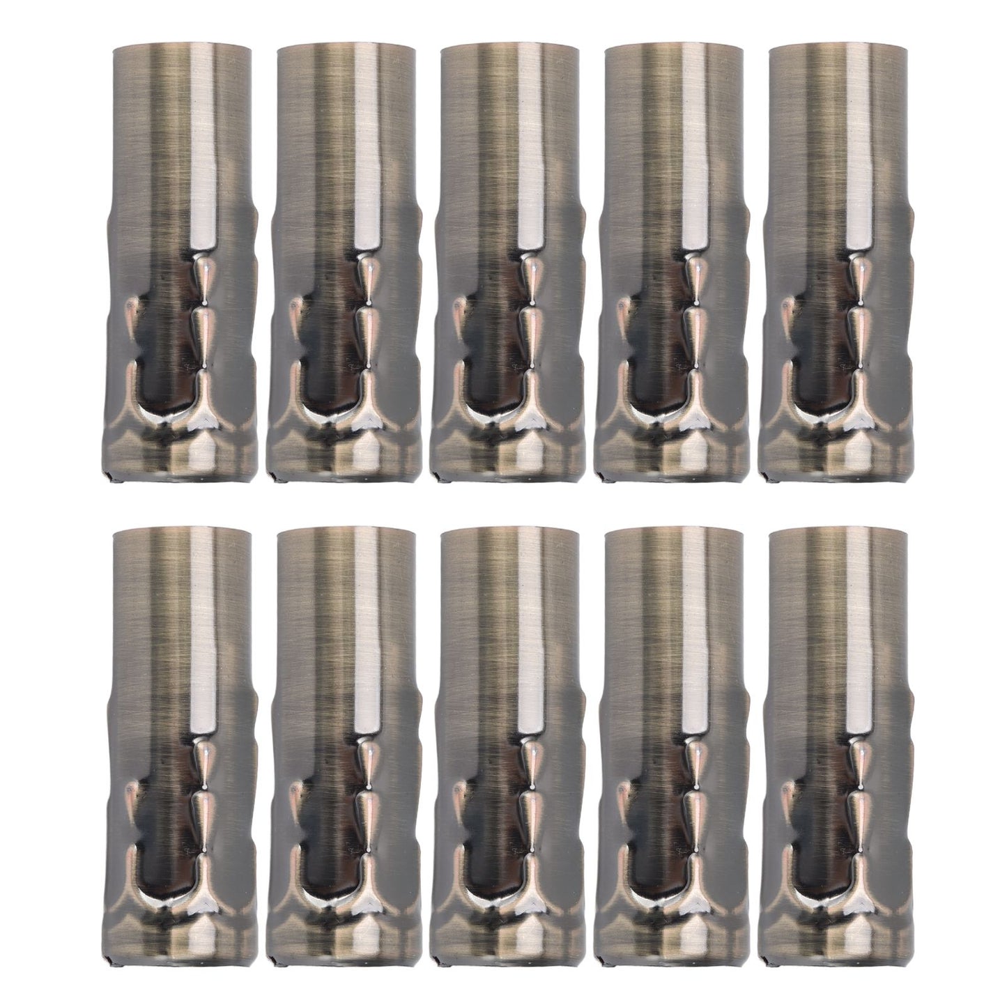 10Pcs E14 Metal Tube for Candle Lamp Holder Lamp Base Lighting Accessories 25x80mm Bronze