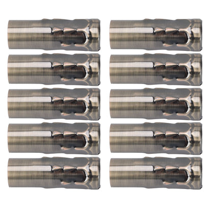 10Pcs E14 Metal Tube for Candle Lamp Holder Lamp Base Lighting Accessories 25x80mm Bronze