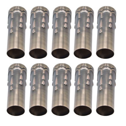10Pcs E14 Metal Tube for Candle Lamp Holder Lamp Base Lighting Accessories 25x80mm Bronze