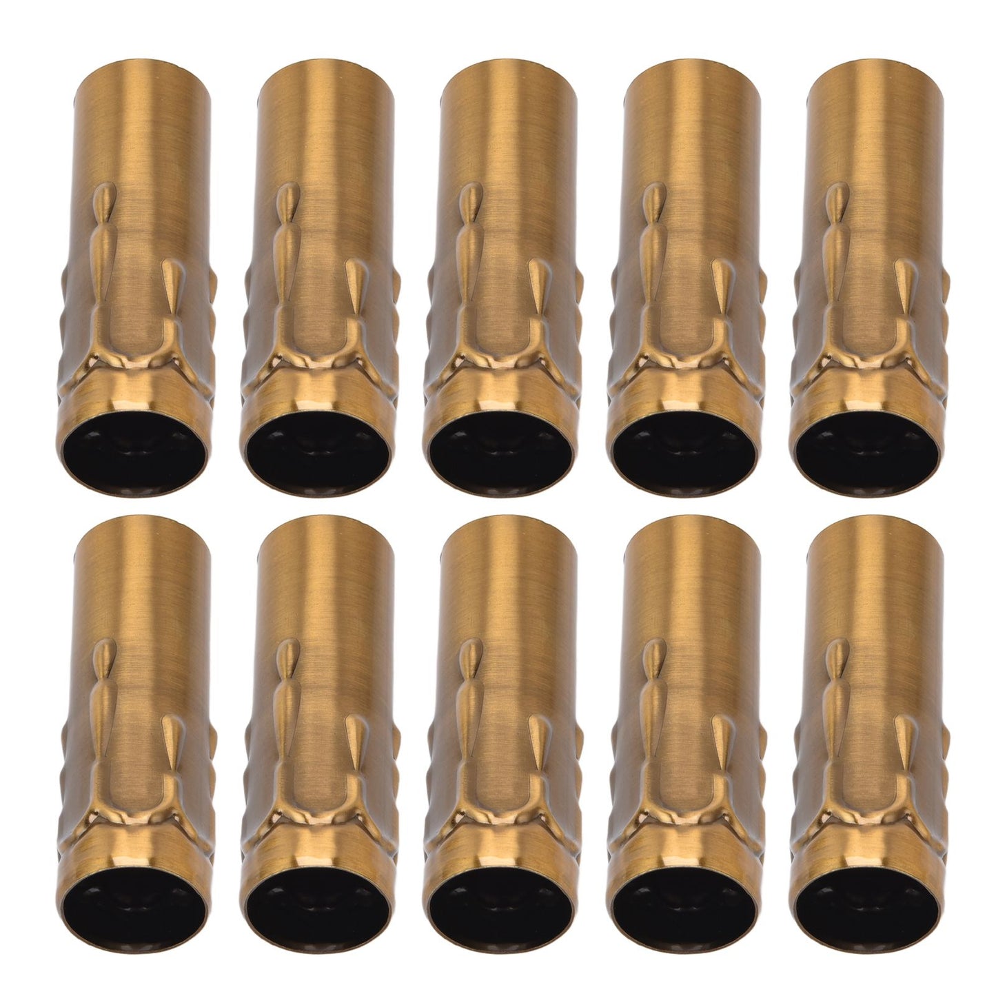 10Pcs E14 Metal Tube for Candle Lamp Holder Lamp Base Lighting Accessories 25x80mm Gold Bronze