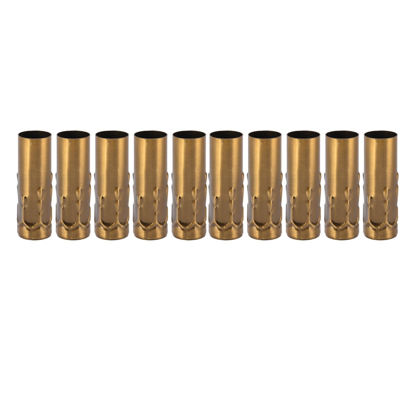 10Pcs E14 Metal Tube for Candle Lamp Holder Lamp Base Lighting Accessories 25x80mm Gold Bronze