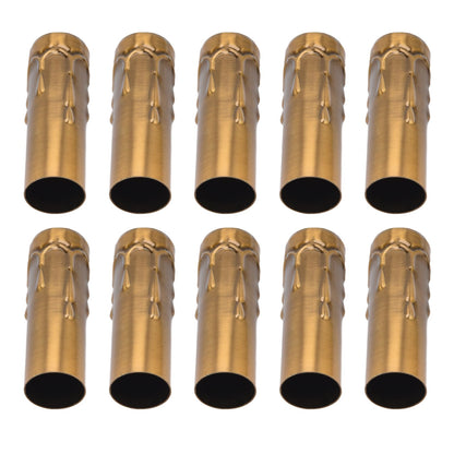 10Pcs E14 Metal Tube for Candle Lamp Holder Lamp Base Lighting Accessories 25x80mm Gold Bronze