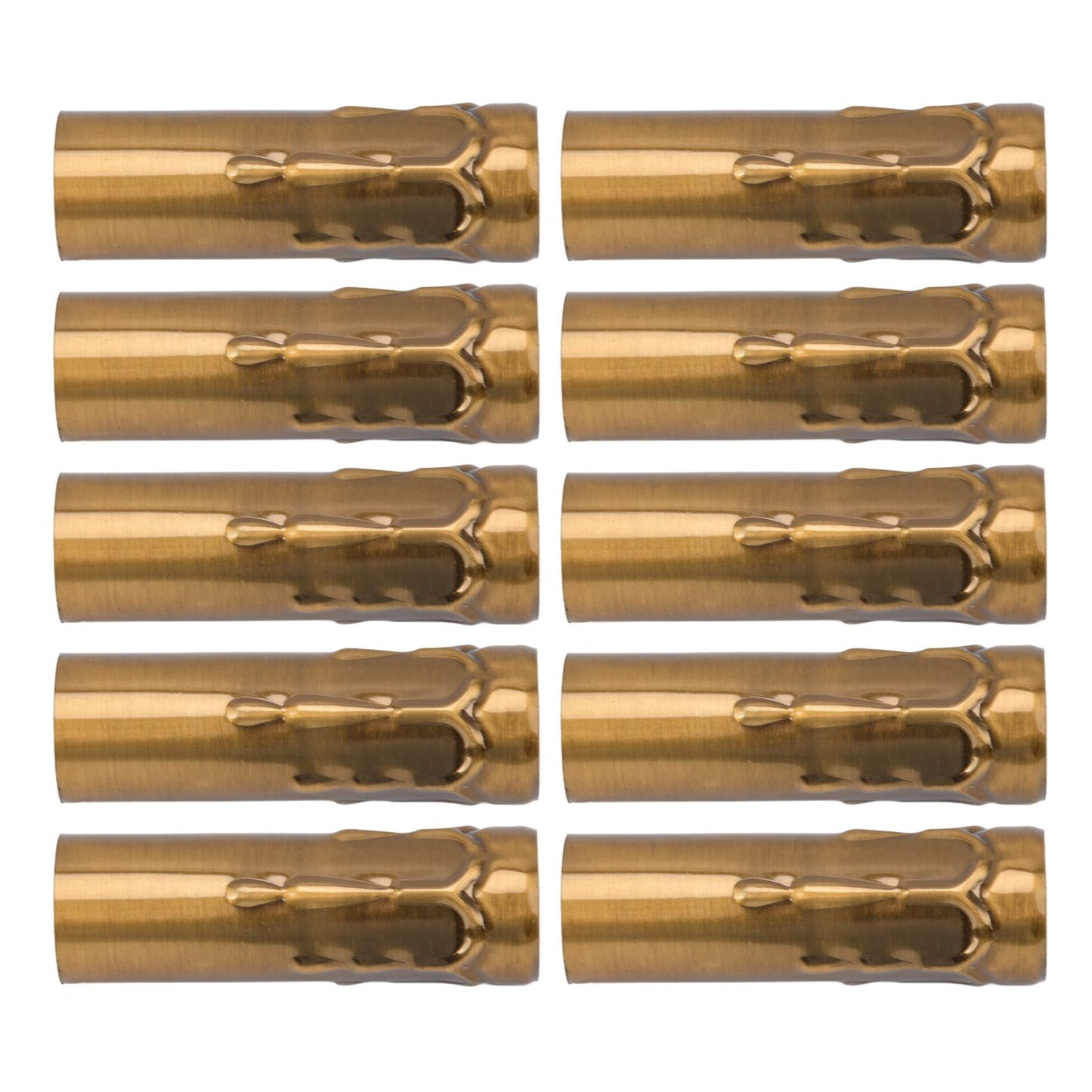 10Pcs E14 Metal Tube for Candle Lamp Holder Lamp Base Lighting Accessories 25x80mm Gold Bronze