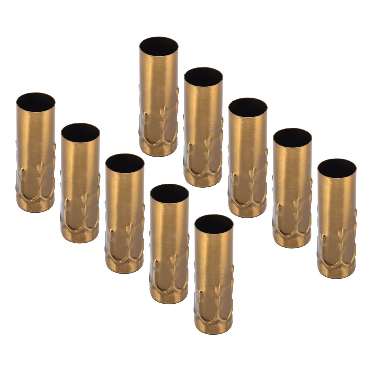 10Pcs E14 Metal Tube for Candle Lamp Holder Lamp Base Lighting Accessories 25x80mm Gold Bronze