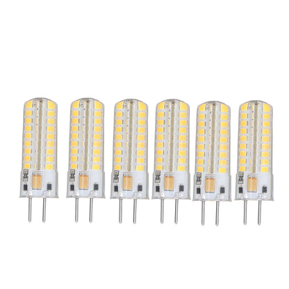 6Pcs GY6.35 LED Bulb 7W AC DC12V 700lm 72 LEDs 360 Degree LED Corn Light Bulb for Pendant Lamps Ceiling Lamps Warm Light(2700K-3000K)