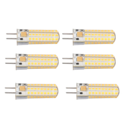 6Pcs GY6.35 LED Bulb 7W AC DC12V 700lm 72 LEDs 360 Degree LED Corn Light Bulb for Pendant Lamps Ceiling Lamps Warm Light(2700K-3000K)