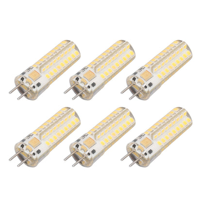 6Pcs GY6.35 LED Bulb 7W AC DC12V 700lm 72 LEDs 360 Degree LED Corn Light Bulb for Pendant Lamps Ceiling Lamps Warm Light(2700K-3000K)