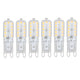 6pcs G9 LED Bulb 5W Transparent Cover 22LED Dimmable G9 Light Bulb for Ceiling Light Wall Light Table Light Natural White 220-240V