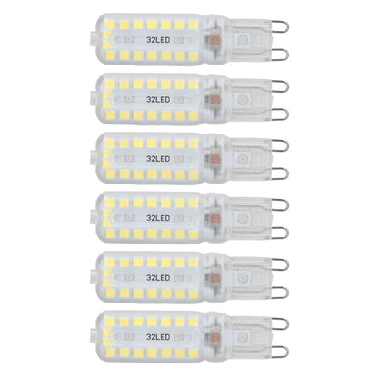 6pcs G9 LED Bulbs 7W Dimmable 360° Illumination Replacement Light Bulb for Wall Desk Cabinet Lamp Natural White 110-140V