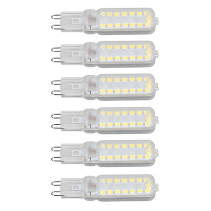 6pcs G9 LED Bulbs 7W Dimmable 360° Illumination Replacement Light Bulb for Wall Desk Cabinet Lamp Natural White 110-140V