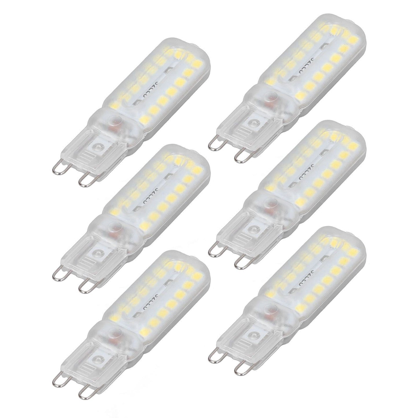 6pcs G9 LED Bulbs 7W Dimmable 360° Illumination Replacement Light Bulb for Wall Desk Cabinet Lamp Natural White 110-140V