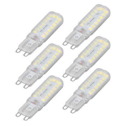 6pcs G9 LED Bulbs 7W Dimmable 360° Illumination Replacement Light Bulb for Wall Desk Cabinet Lamp Natural White 110-140V