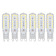 6pcs G9 LED Bulbs 7W Dimmable 360° Illumination Replacement Light Bulb for Wall Desk Cabinet Lamp Natural White 220-240V