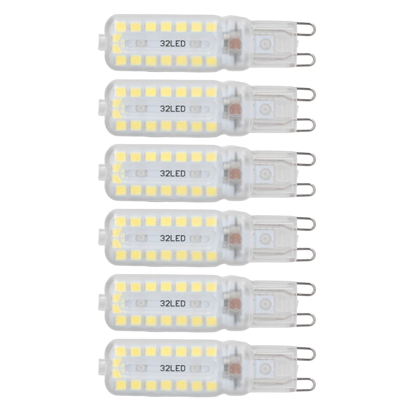 6pcs G9 LED Bulbs 7W Dimmable 360° Illumination Replacement Light Bulb for Wall Desk Cabinet Lamp Natural White 220-240V