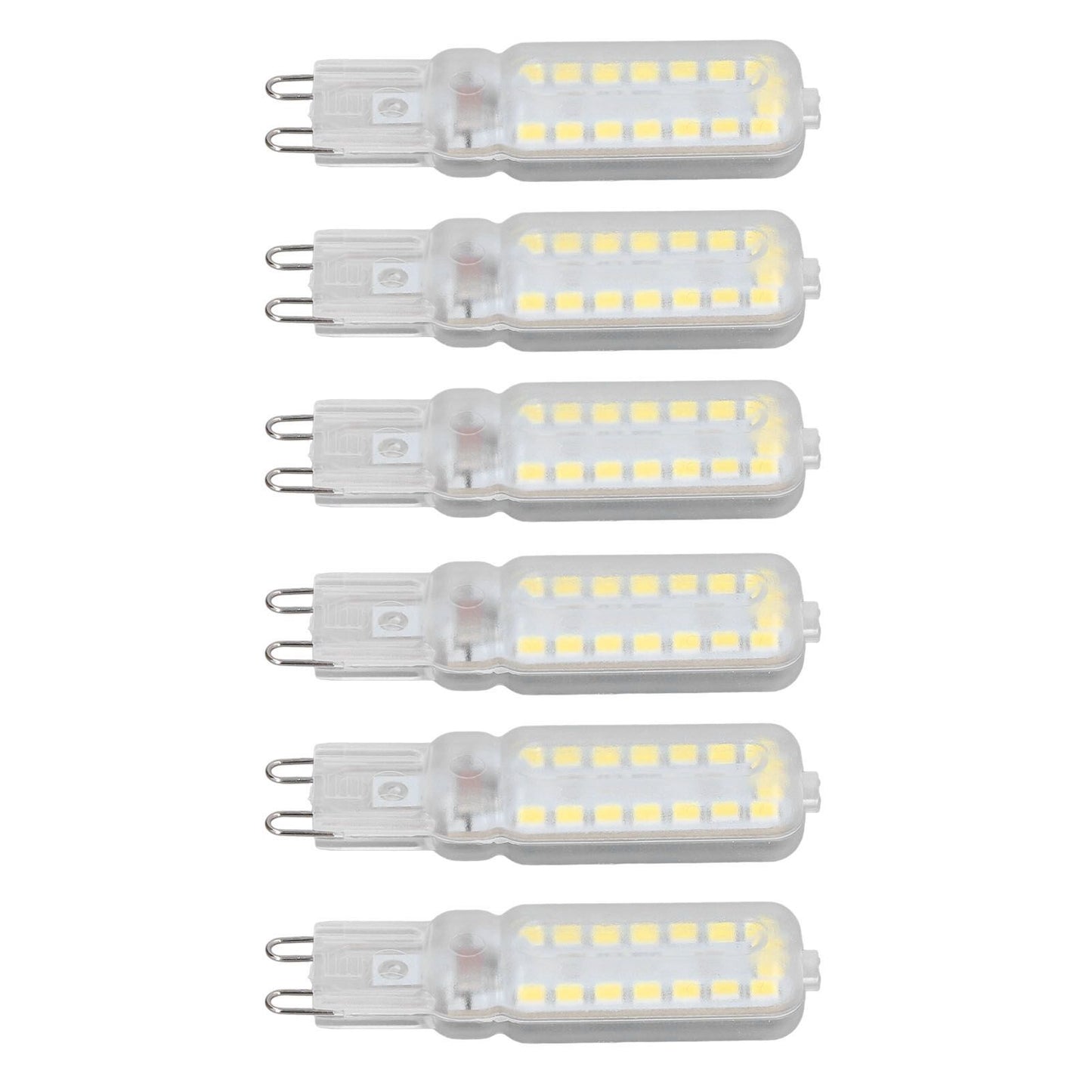 6pcs G9 LED Bulbs 7W Dimmable 360° Illumination Replacement Light Bulb for Wall Desk Cabinet Lamp Natural White 220-240V