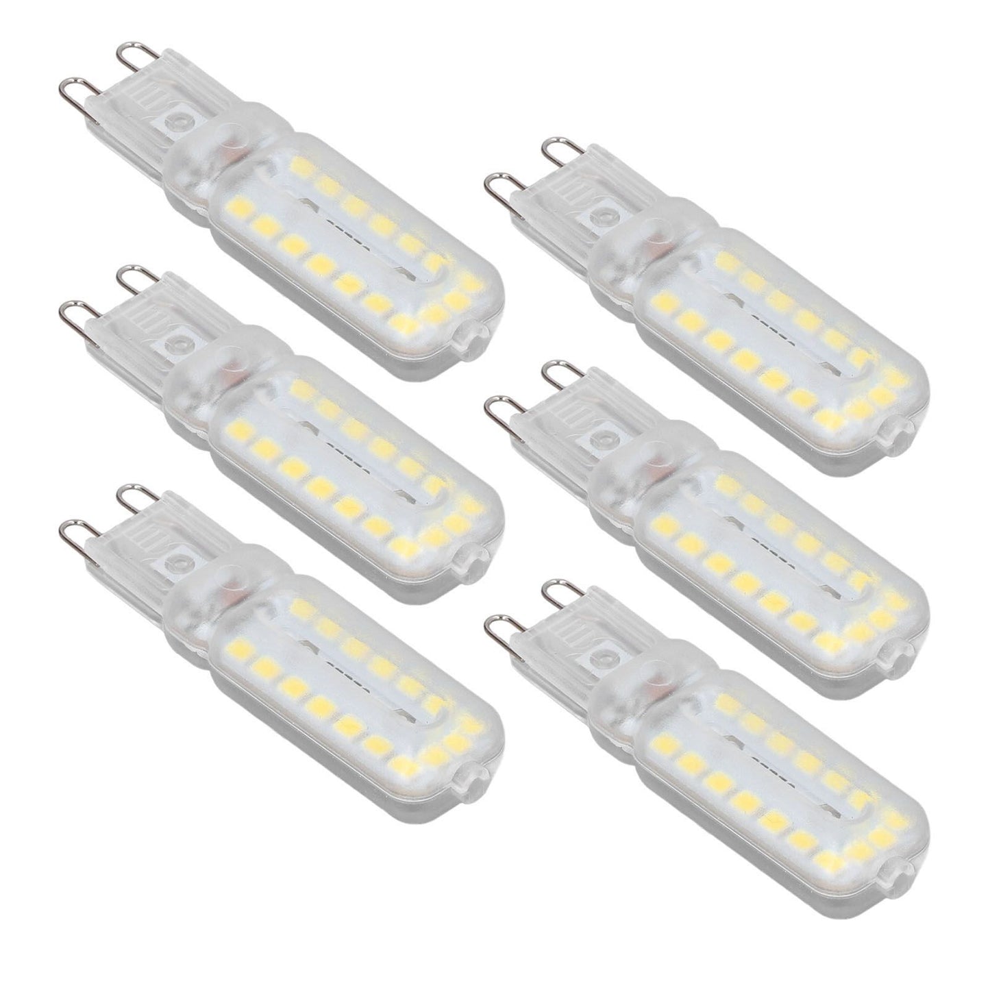6pcs G9 LED Bulbs 7W Dimmable 360° Illumination Replacement Light Bulb for Wall Desk Cabinet Lamp Natural White 220-240V