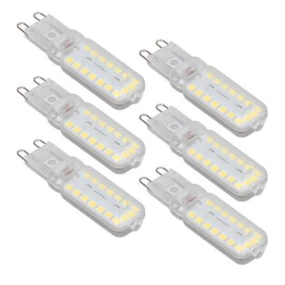 6pcs G9 LED Bulbs 7W Dimmable 360° Illumination Replacement Light Bulb for Wall Desk Cabinet Lamp Natural White 220-240V