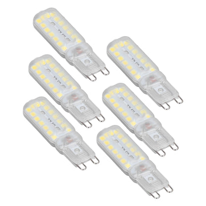 6pcs G9 LED Bulbs 7W Dimmable 360° Illumination Replacement Light Bulb for Wall Desk Cabinet Lamp Natural White 220-240V