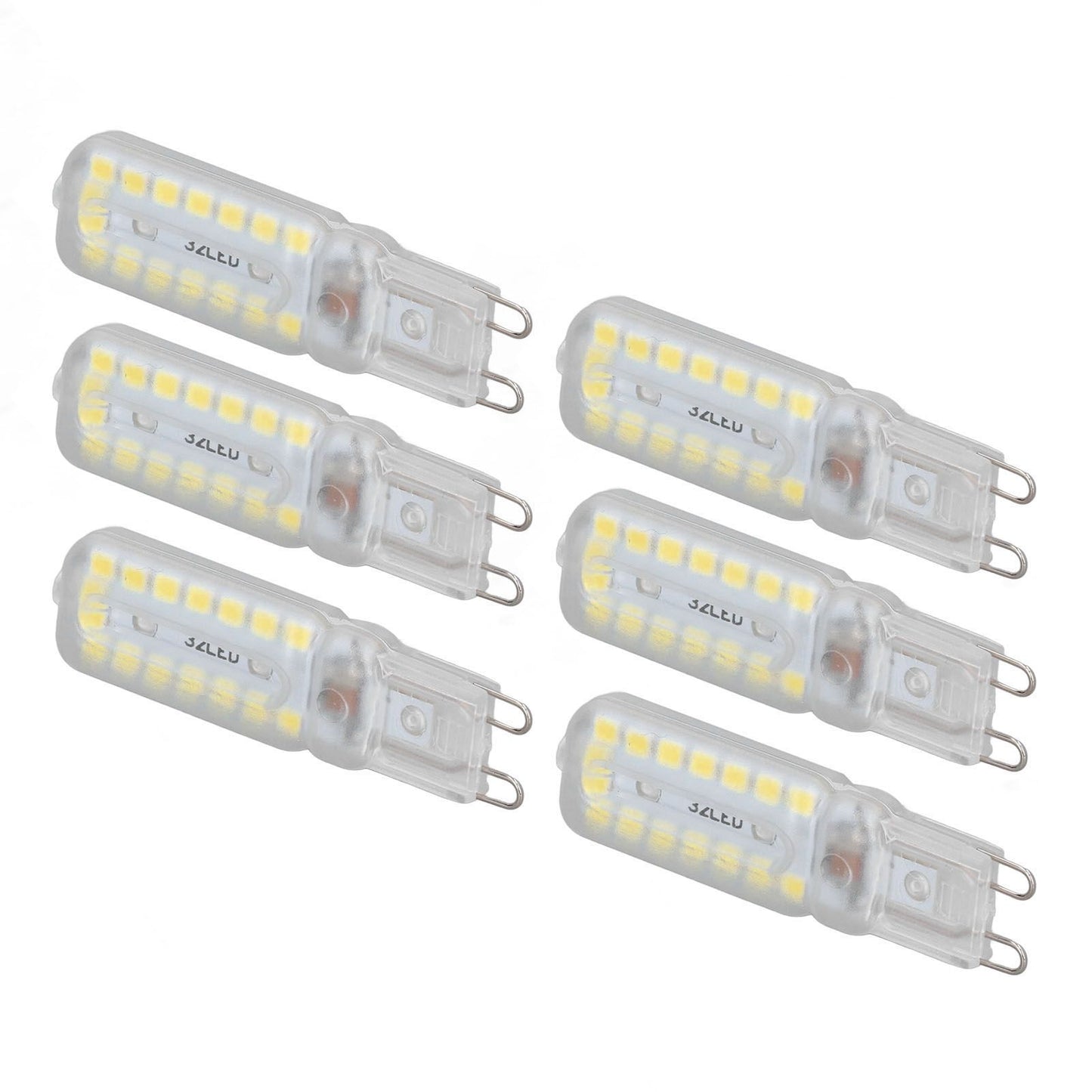 6pcs G9 LED Bulbs 7W Dimmable 360° Illumination Replacement Light Bulb for Wall Desk Cabinet Lamp Natural White 220-240V