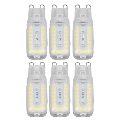6pcs G9 LED Bulbs 7W Dimmable 360° Illumination Replacement Light Bulb for Wall Desk Cabinet Lamp Natural White 220-240V