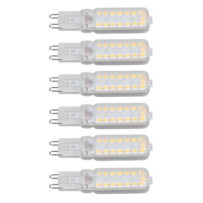 6pcs G9 LED Bulbs 7W Dimmable 360° Illumination Replacement Light Bulb for Wall Desk Cabinet Lamp Warm White 110-140V