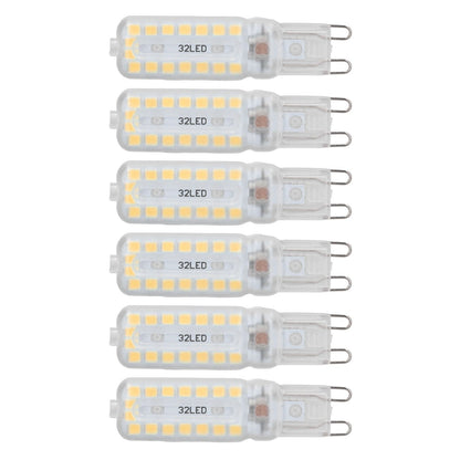 6pcs G9 LED Bulbs 7W Dimmable 360° Illumination Replacement Light Bulb for Wall Desk Cabinet Lamp Warm White 220-240V