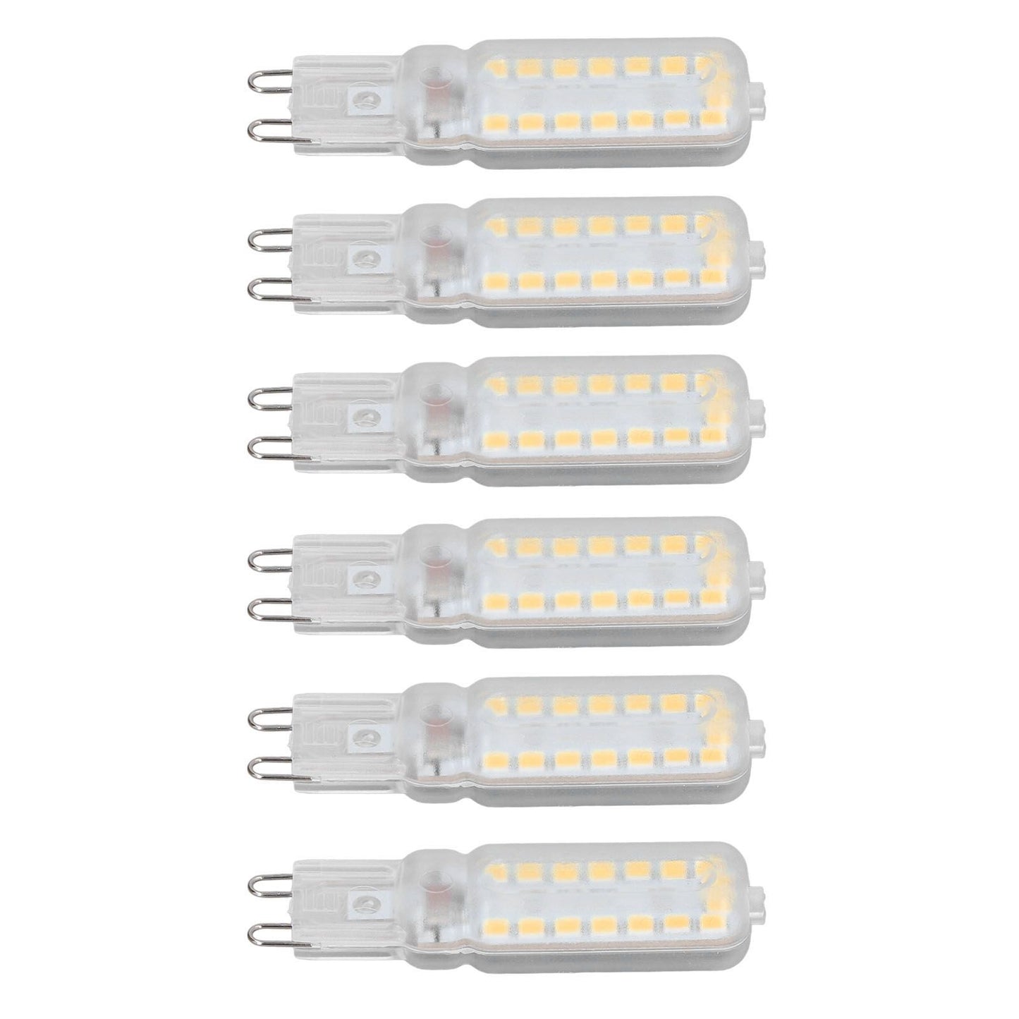 6pcs G9 LED Bulbs 7W Dimmable 360° Illumination Replacement Light Bulb for Wall Desk Cabinet Lamp Warm White 220-240V