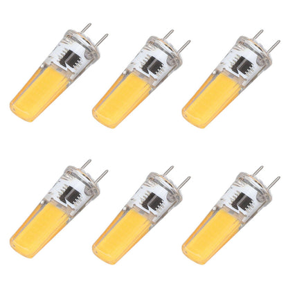 6Pcs G8 LED Bulb 5W Dimmable 2508 COB Energy Saving Easy Installation 360 Degrees 50000 Hours Stable 5W Bulbs 100‑120V Warm White