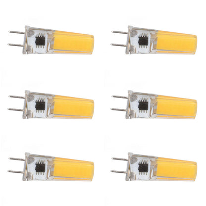 6Pcs G8 LED Bulb 5W Dimmable 2508 COB Energy Saving Easy Installation 360 Degrees 50000 Hours Stable 5W Bulbs 100‑120V Warm White