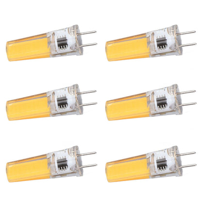 6Pcs G8 LED Bulb 5W Dimmable 2508 COB Energy Saving Easy Installation 360 Degrees 50000 Hours Stable 5W Bulbs 100‑120V Warm White