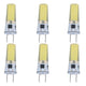 6Pcs G8 LED Bulb 5W Dimmable 2508 COB Energy Saving Easy Installation 360 Degrees 50000 Hours Stable 5W Bulbs 100‑120V Cold White