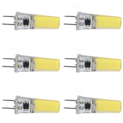 6Pcs G8 LED Bulb 5W Dimmable 2508 COB Energy Saving Easy Installation 360 Degrees 50000 Hours Stable 5W Bulbs 100‑120V Cold White