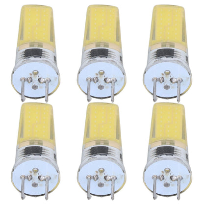 6Pcs G8 LED Bulb 5W Dimmable 2508 COB Energy Saving Easy Installation 360 Degrees 50000 Hours Stable 5W Bulbs 100‑120V Cold White